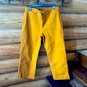 Old Navy Wide Leg Ankle Pants Gold/Yellow Color Size 14.